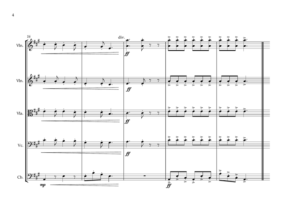 Kuwaiti National Anthem for String Orchestra String Orchestra scores gallery preview page 4