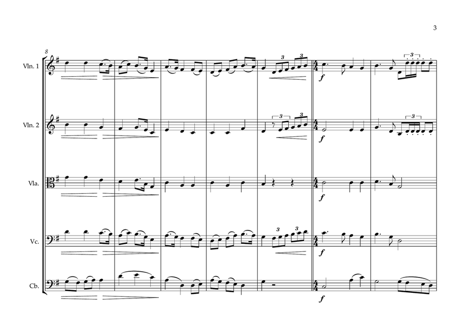 Kyrgyz National Anthem for String Orchestra String Orchestra scores gallery preview page 3