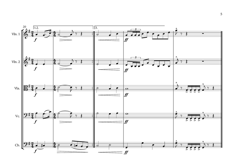 Kyrgyz National Anthem for String Orchestra String Orchestra scores gallery preview page 5