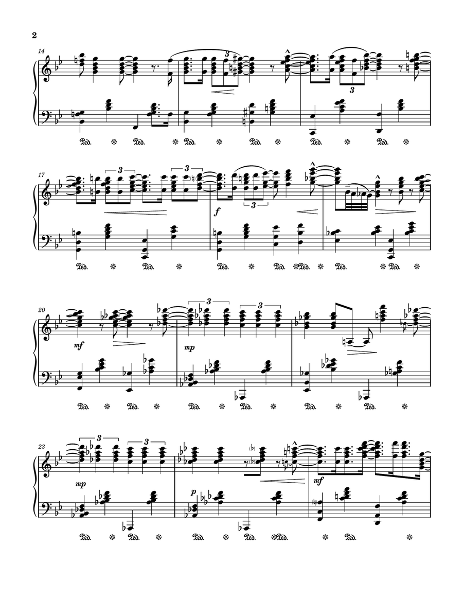 Thanks For The Memory Piano Solo scores gallery preview page 2