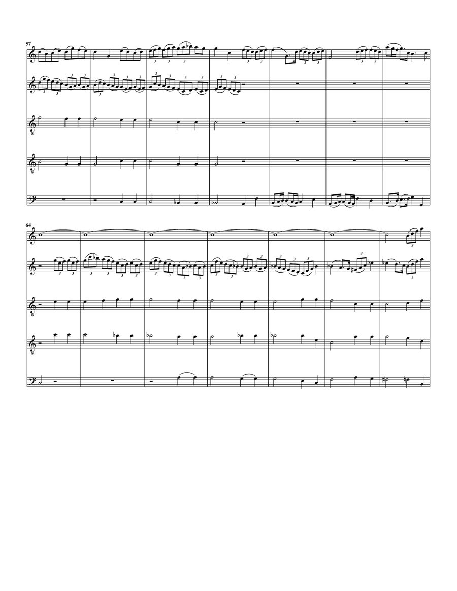 Aria: Dein sonst hell beliebter Schein from cantata BWV 176 (arrangement for 5 recorders) Soprano Recorder scores gallery preview page 6
