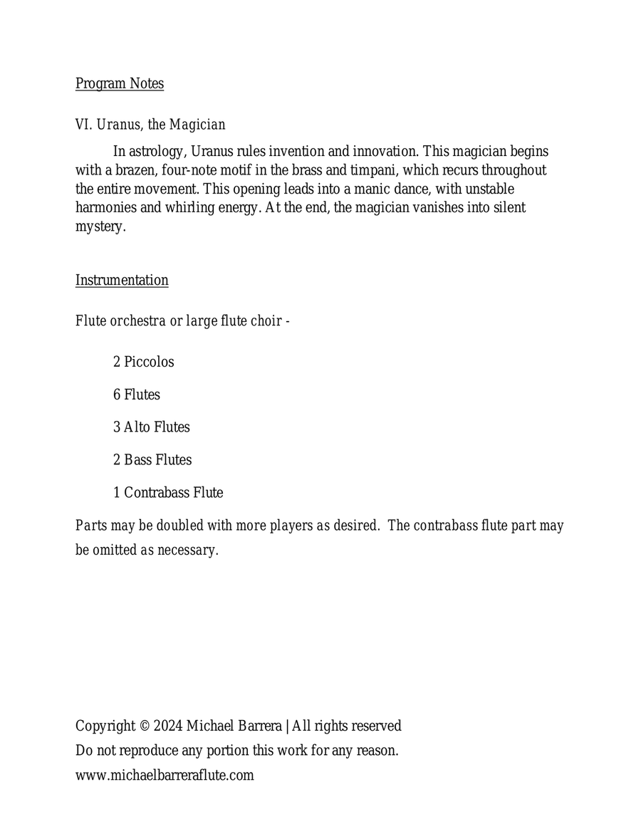 Holst: The Planets - VI. Uranus, the Magician | Flute Orchestra Flute Choir scores gallery preview page 2