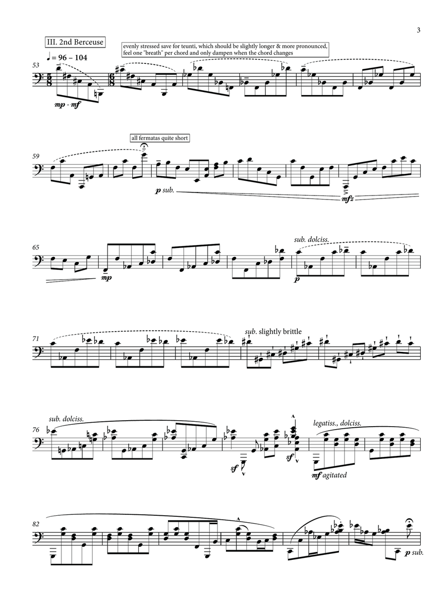Berceuse with seven variations Theorbo scores gallery preview page 3