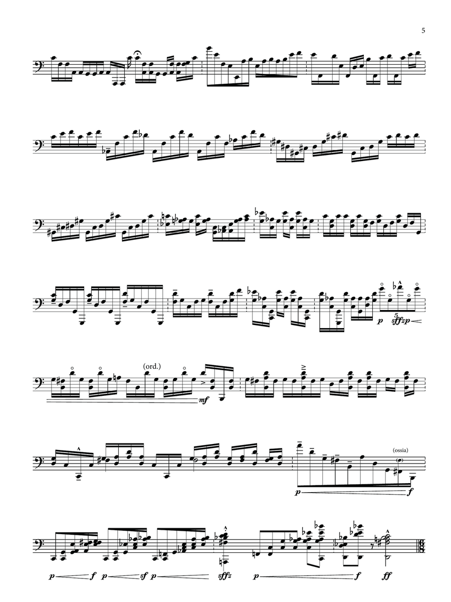 Berceuse with seven variations Theorbo scores gallery preview page 5