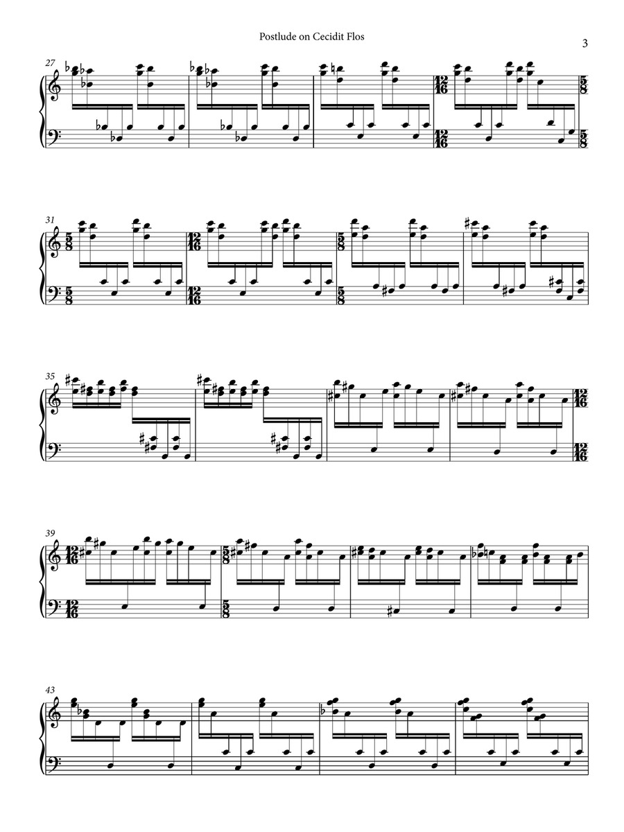 Postlude No. 1 on Cecidit Flos Piano scores gallery preview page 3