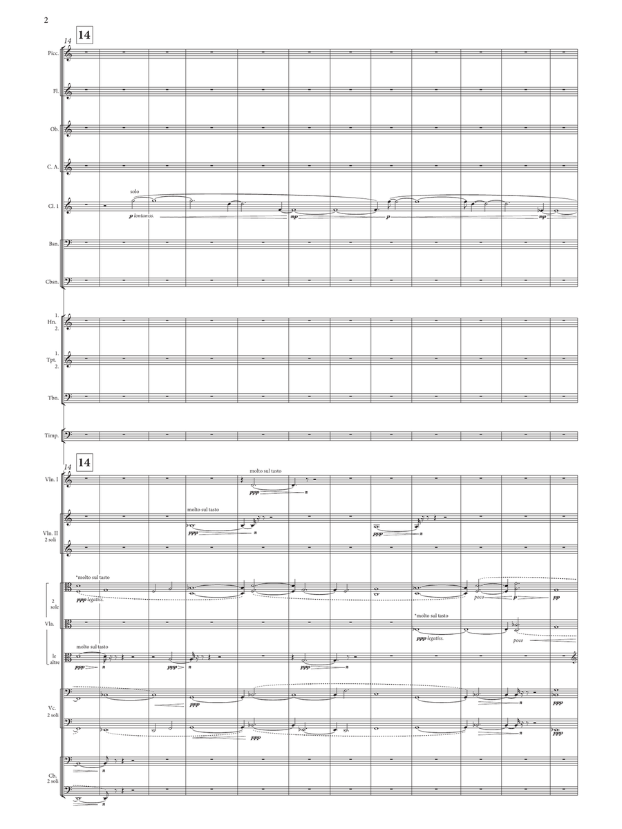 One Line, Two Shapes - Study Score Orchestra scores gallery preview page 2