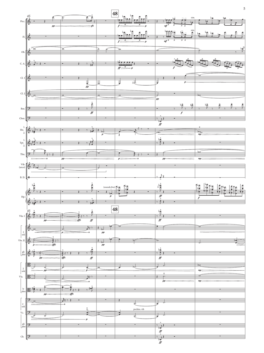 One Line, Two Shapes - Study Score Orchestra scores gallery preview page 5