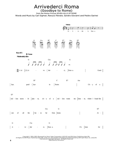 Arrivederci Roma (Goodbye To Rome) (arr. Fred Sokolow)