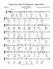 Praise the Lord! Ye Heavens, Adore Him for Native American Style Flute