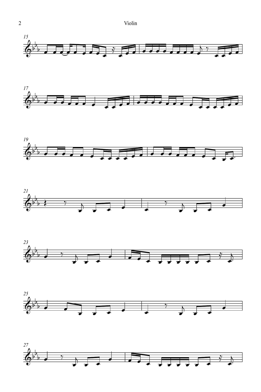 Don't Don't Violin Solo scores gallery preview page 2