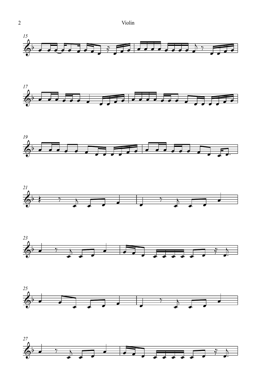 Don't Don't Violin Solo scores gallery preview page 2