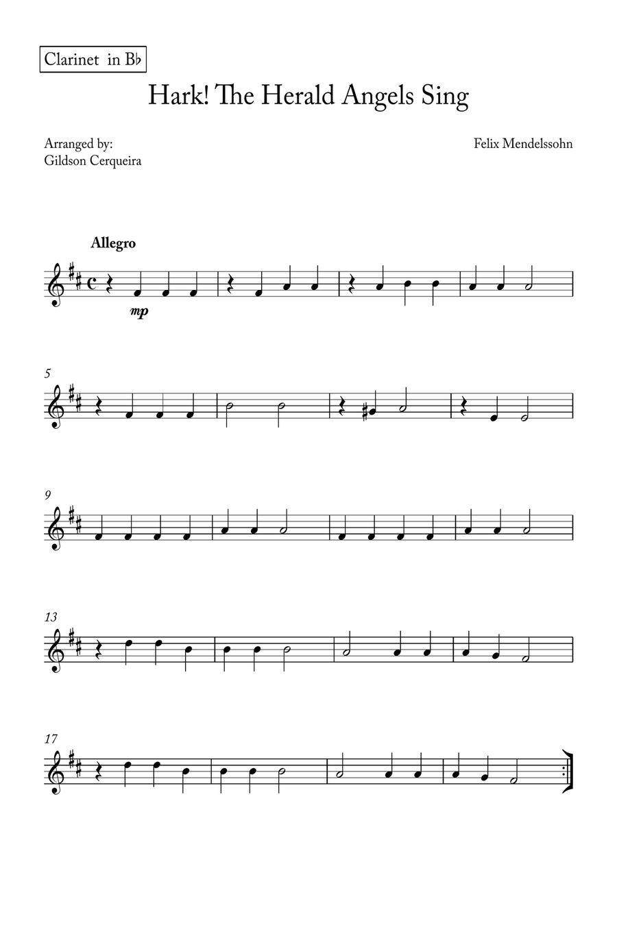 Hark! The Herald Angels Sing Woodwind Quintet scores gallery preview page 6
