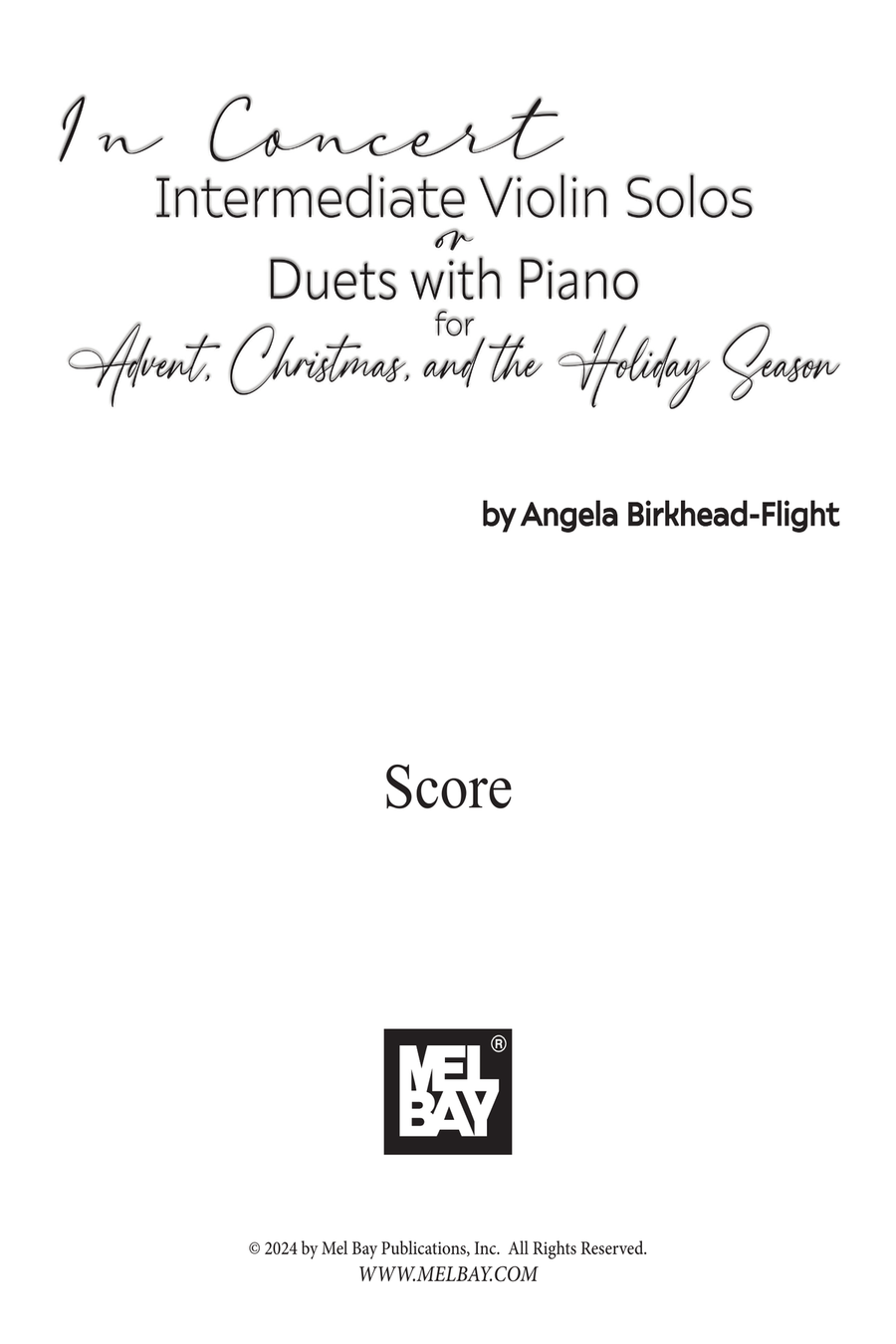 In Concert: Intermediate Violin Solos or Duets with Piano for Advent, Christmas, and the Holiday Season String Duet scores gallery preview page 2