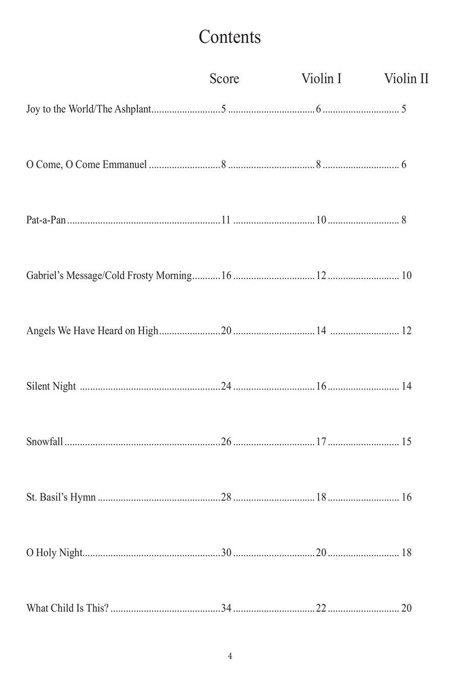 In Concert: Intermediate Violin Solos or Duets with Piano for Advent, Christmas, and the Holiday Season String Duet scores gallery preview page 5
