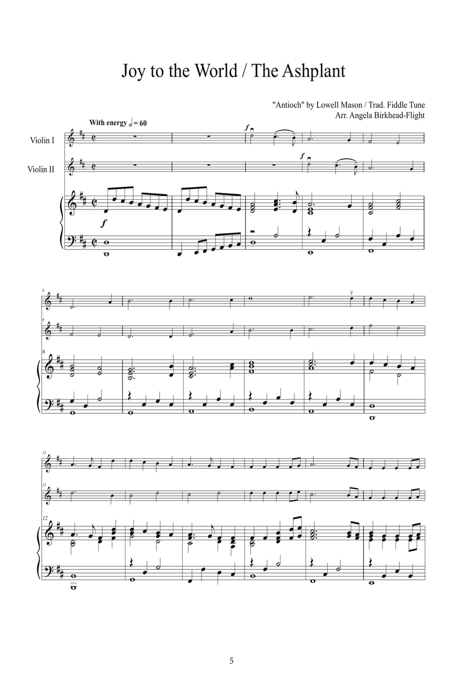 In Concert: Intermediate Violin Solos or Duets with Piano for Advent, Christmas, and the Holiday Season String Duet scores gallery preview page 6