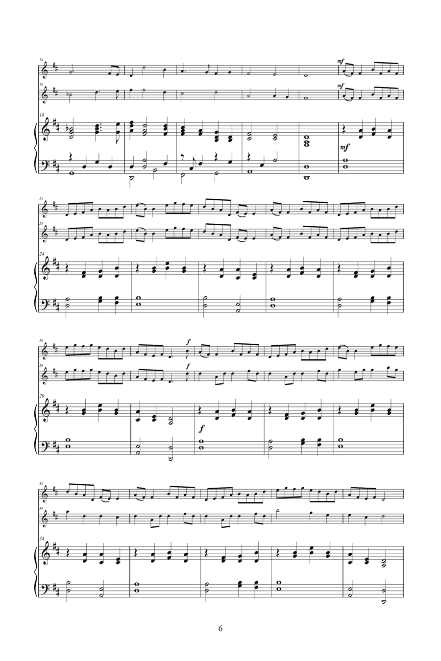 In Concert: Intermediate Violin Solos or Duets with Piano for Advent, Christmas, and the Holiday Season String Duet scores gallery preview page 7