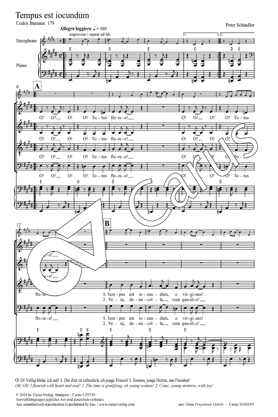 Tempus est iocundum Tempus est iocundum 4-Part scores gallery preview page 2