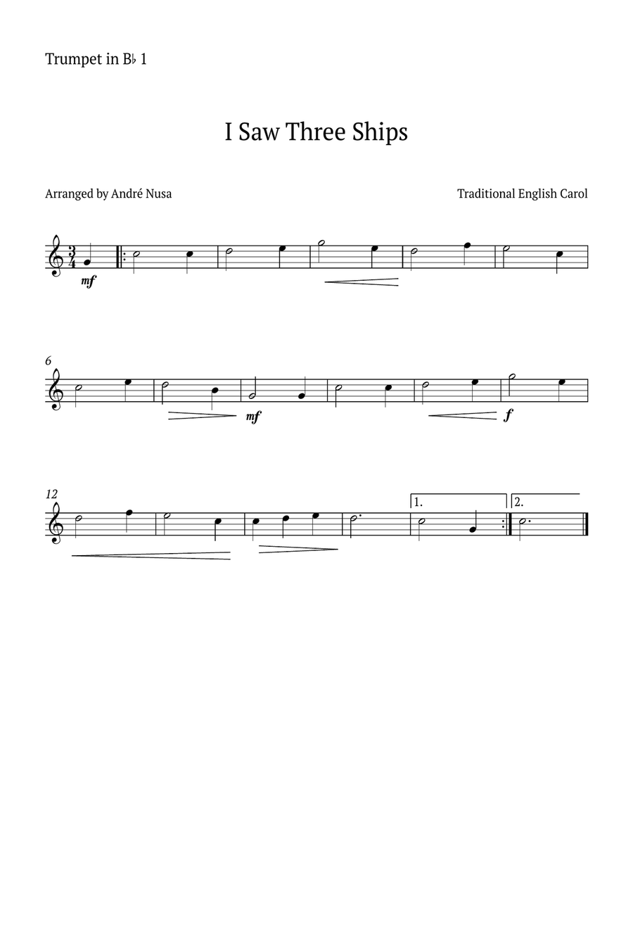 I Saw Three Ships Small Ensemble scores gallery preview page 3