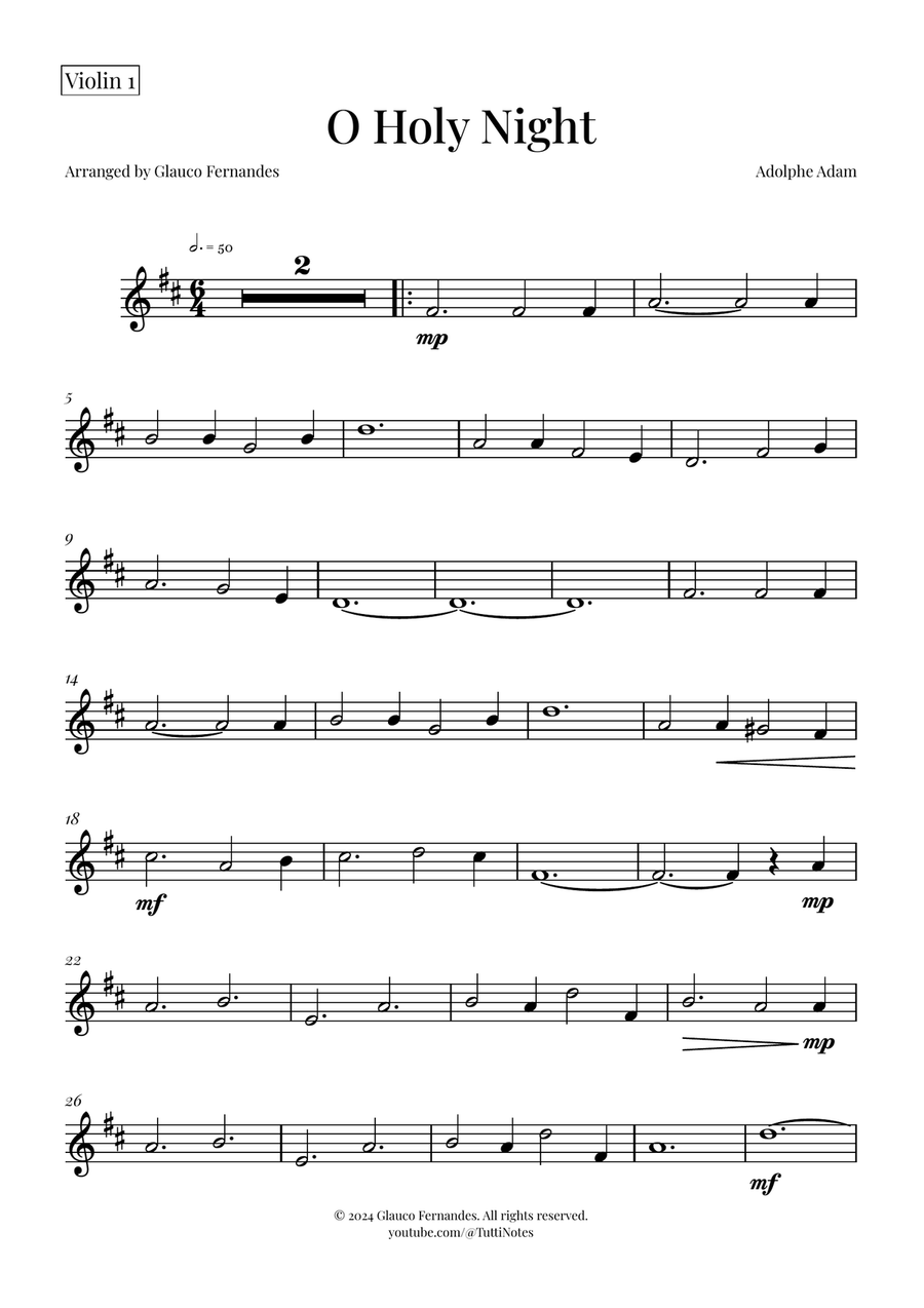 O Holy Night | Two Violins & Cello String Trio scores gallery preview page 3