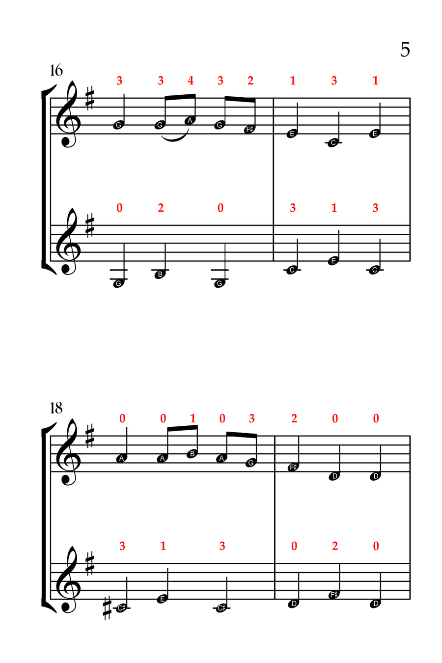 5 Joyful Christmas Carols (VIOLIN DUET - EASY LEVEL) String Duet scores gallery preview page 6