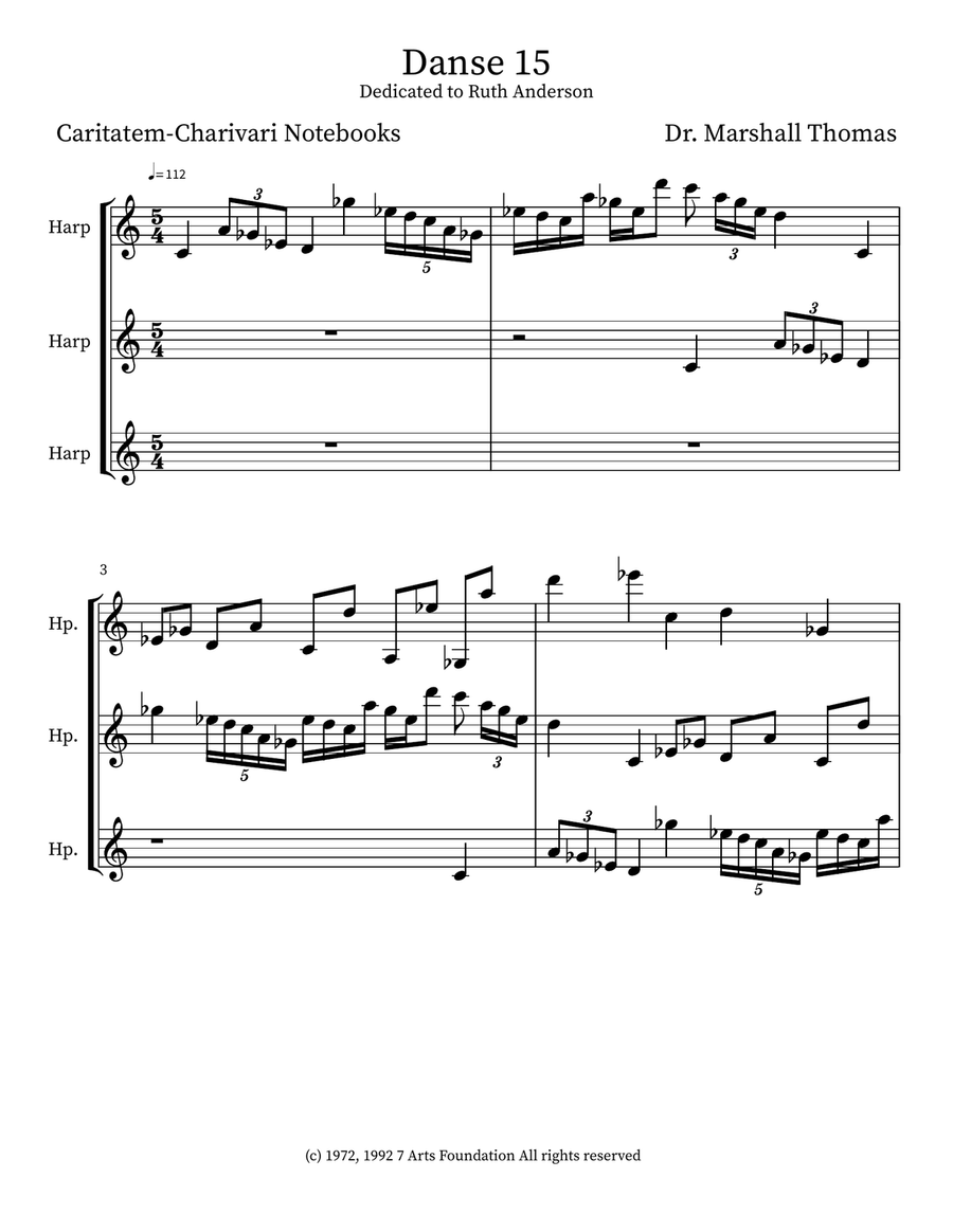 Danse 15 Danse 15 Small Ensemble scores gallery preview page 1