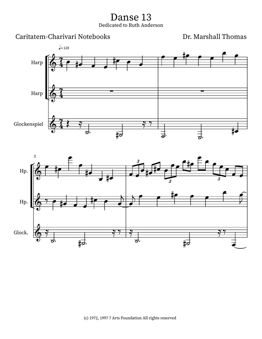 Danse 13 Danse 13 Small Ensemble scores gallery preview page 1