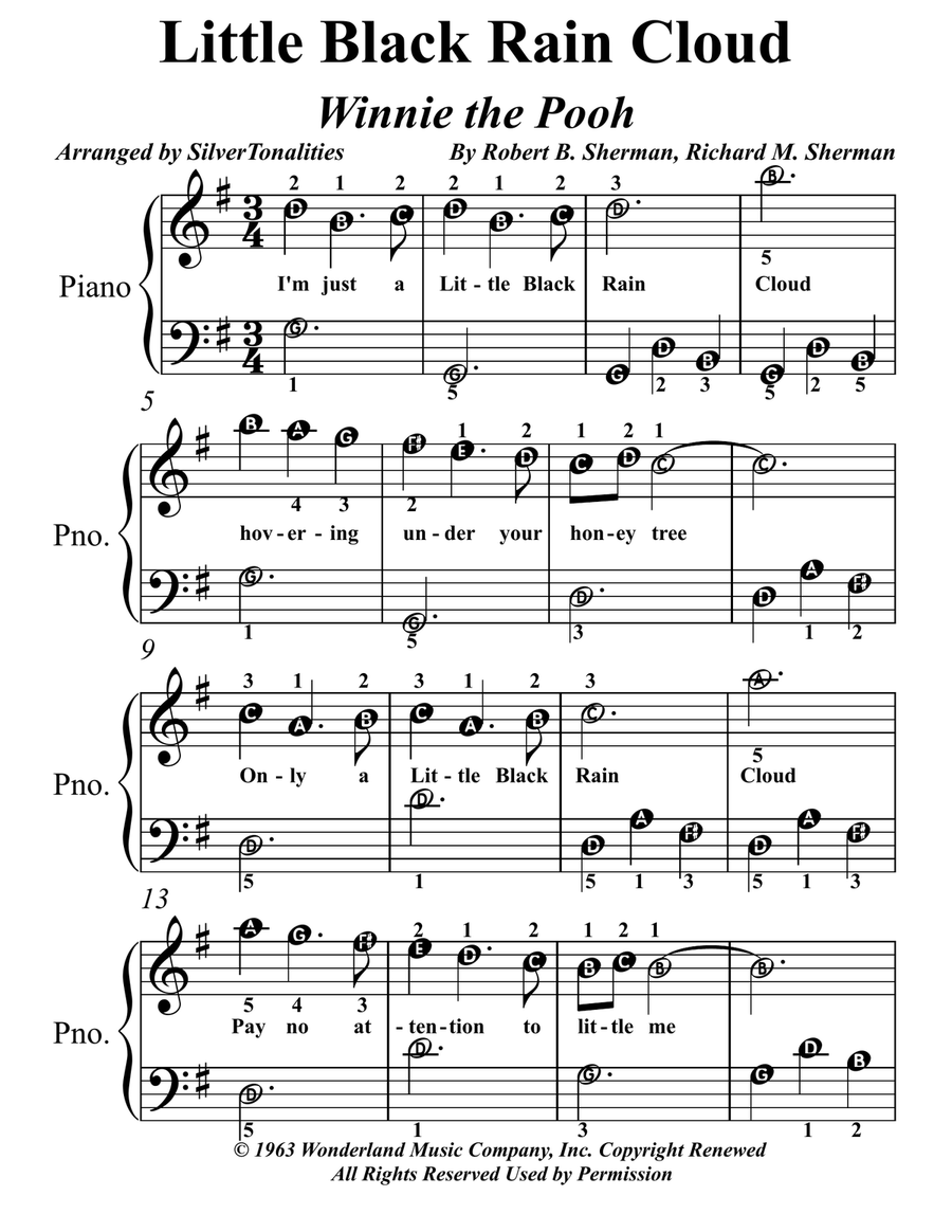 Little Black Rain Cloud Little Black Rain Cloud Piano Method scores gallery preview page 1