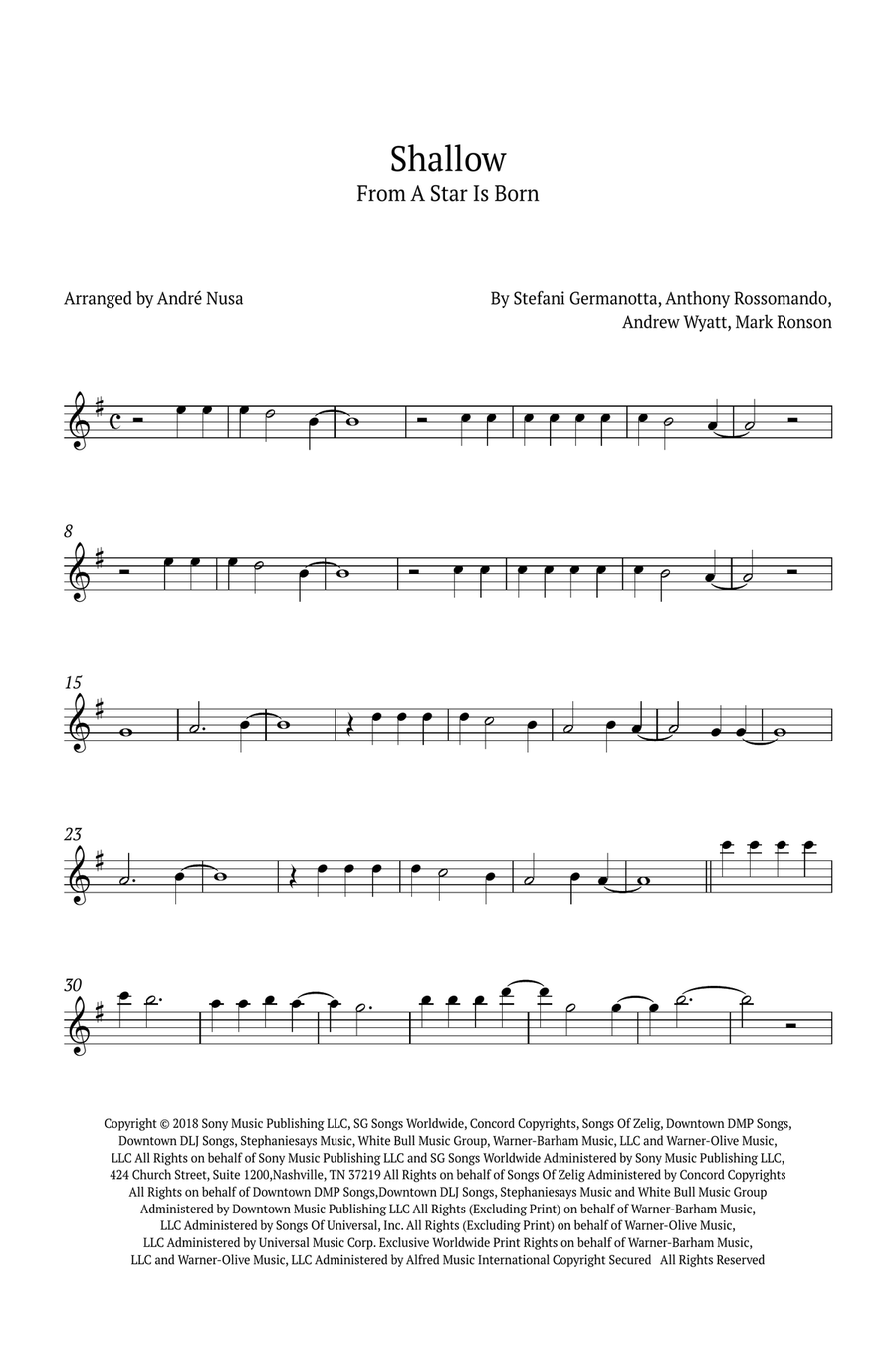 Shallow Flute Solo scores gallery preview page 1