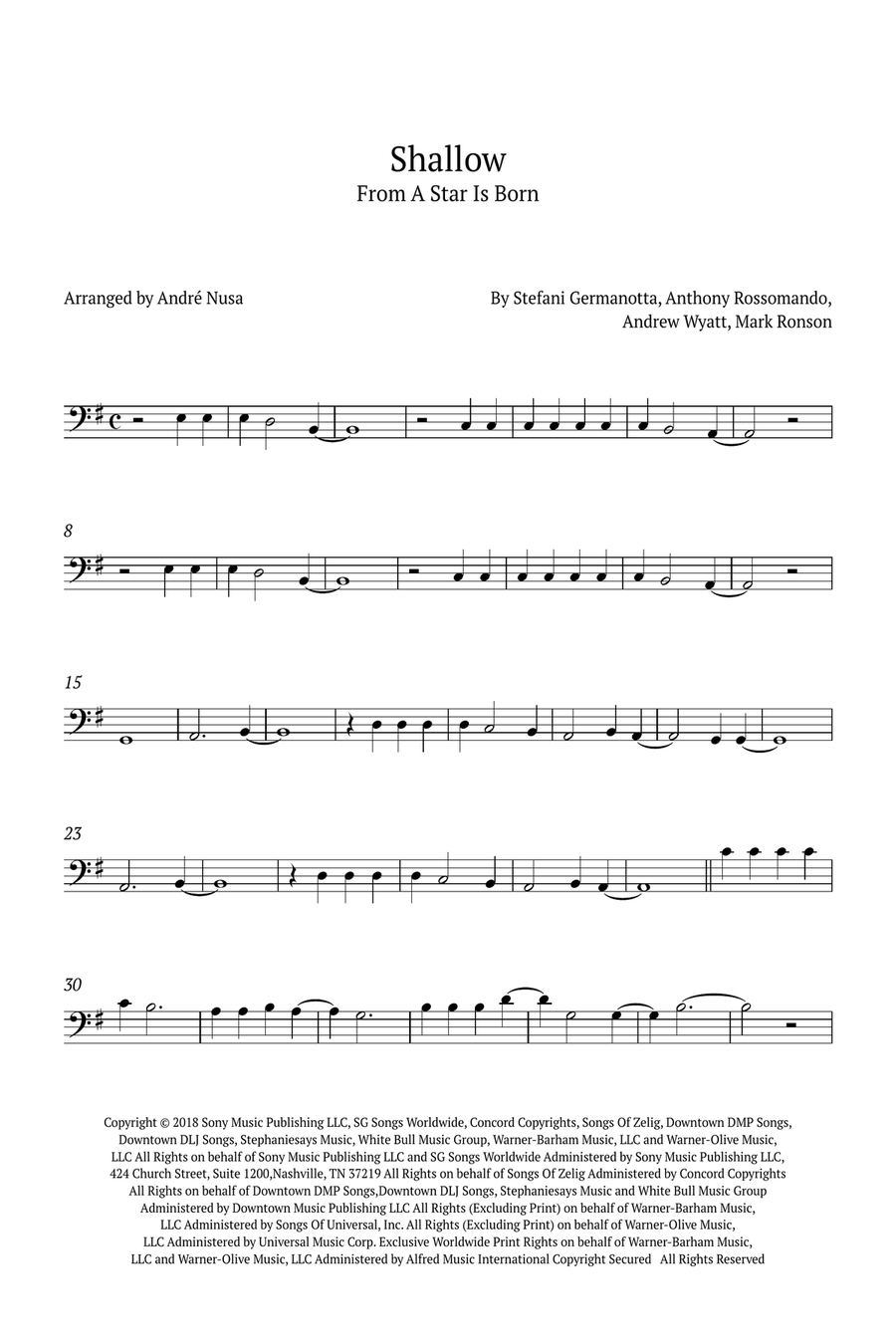 Shallow Bassoon Solo scores gallery preview page 1