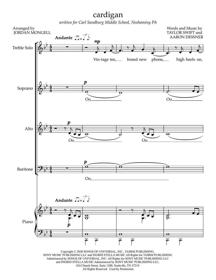 Cardigan 3-Part scores gallery preview page 1