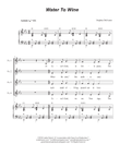 Water to Wine (Vocal Quartet - (SATB)