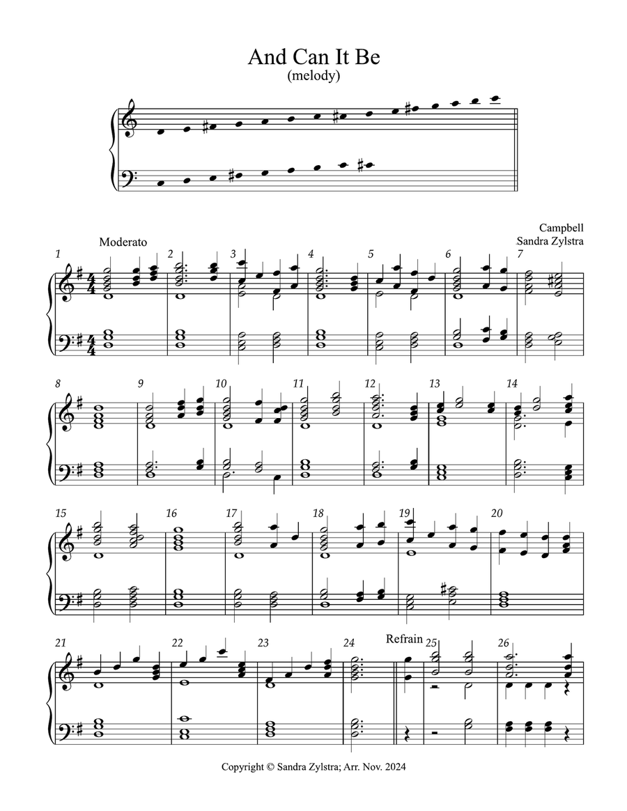 And Can It Be (3 octave handbells) 3-Octaves scores gallery preview page 1