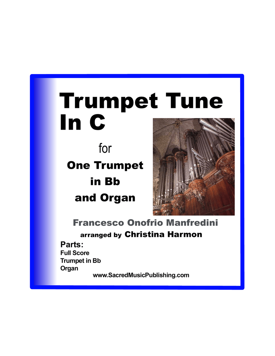 Manfredini -Trumpet Tune in C – Trumpet and Organ B-Flat Trumpet scores gallery preview page 1