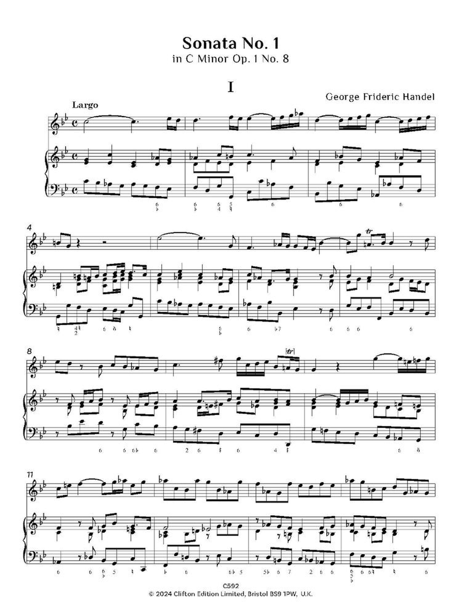 The Three Authentic Sonatas by George Frideric Handel Oboe Solo - Sheet Music page 2