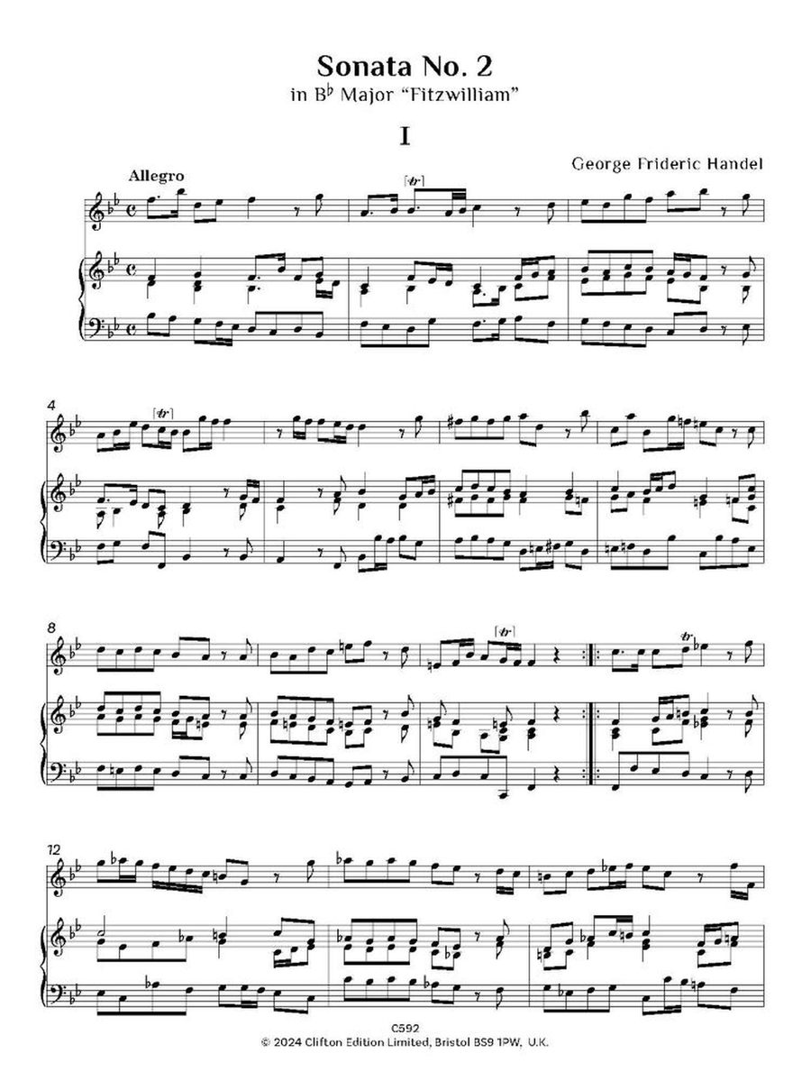 The Three Authentic Sonatas by George Frideric Handel Oboe Solo - Sheet Music page 3
