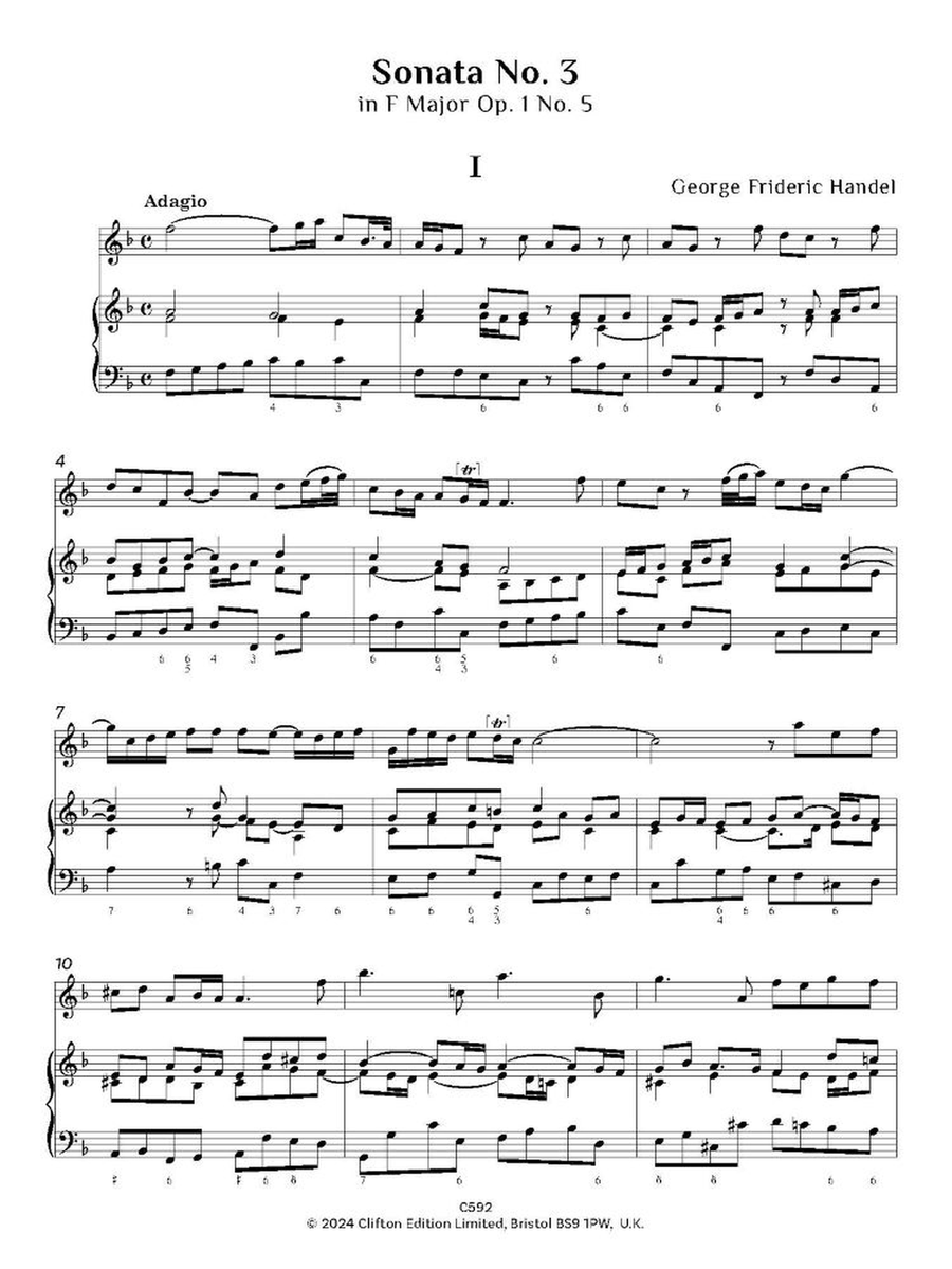 The Three Authentic Sonatas by George Frideric Handel Oboe Solo - Sheet Music page 4