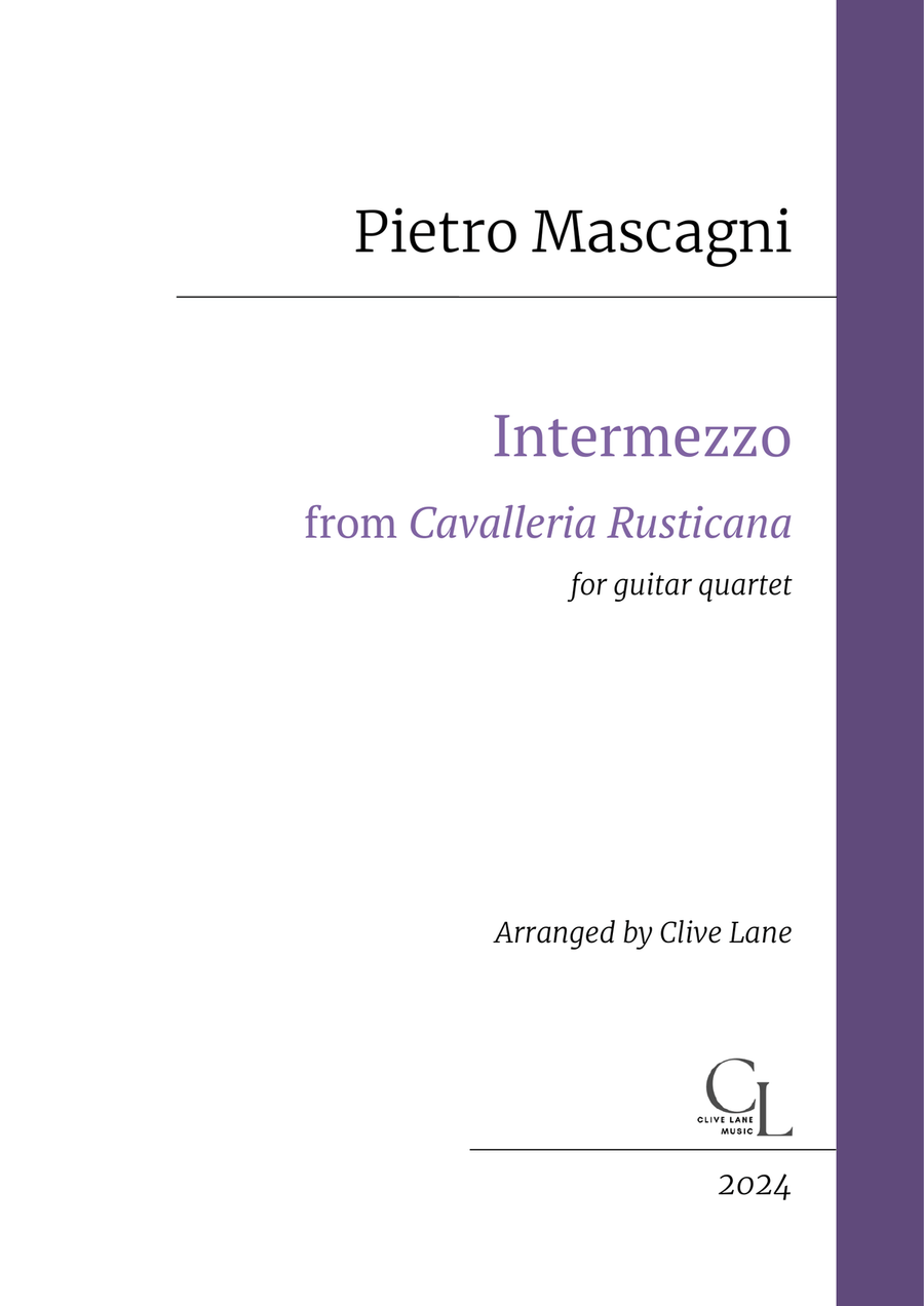 Intermezzo (from Cavalleria Rusticana) for guitar quartet Guitar Ensemble scores gallery preview page 1