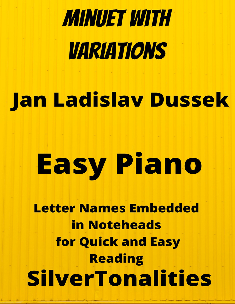 Minuet with Variations Dussek Easy Piano Sheet Music Piano Method scores gallery preview page 1