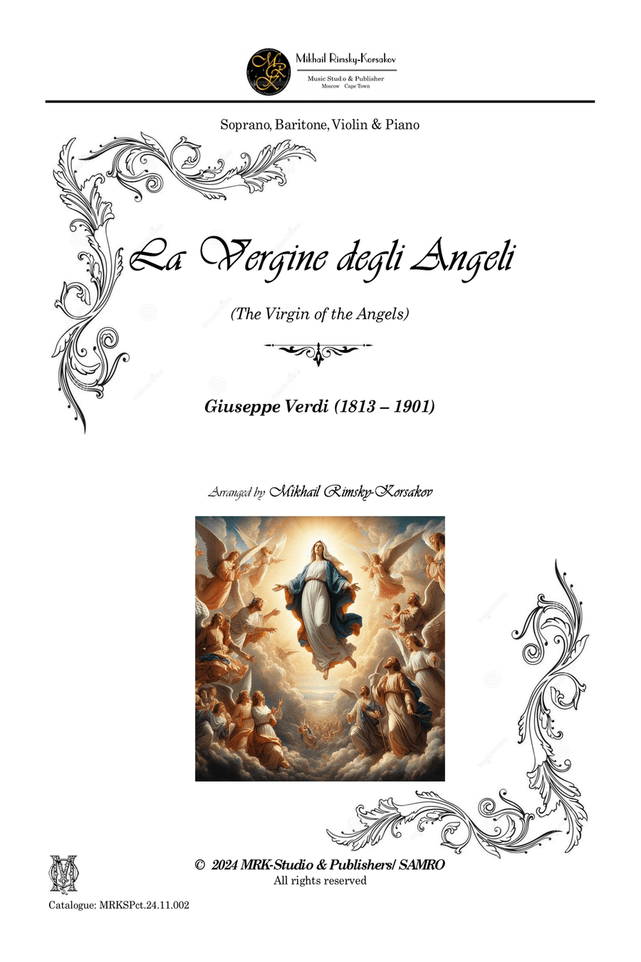 La Vergine Degli Angeli Piano, Vocal scores gallery preview page 1