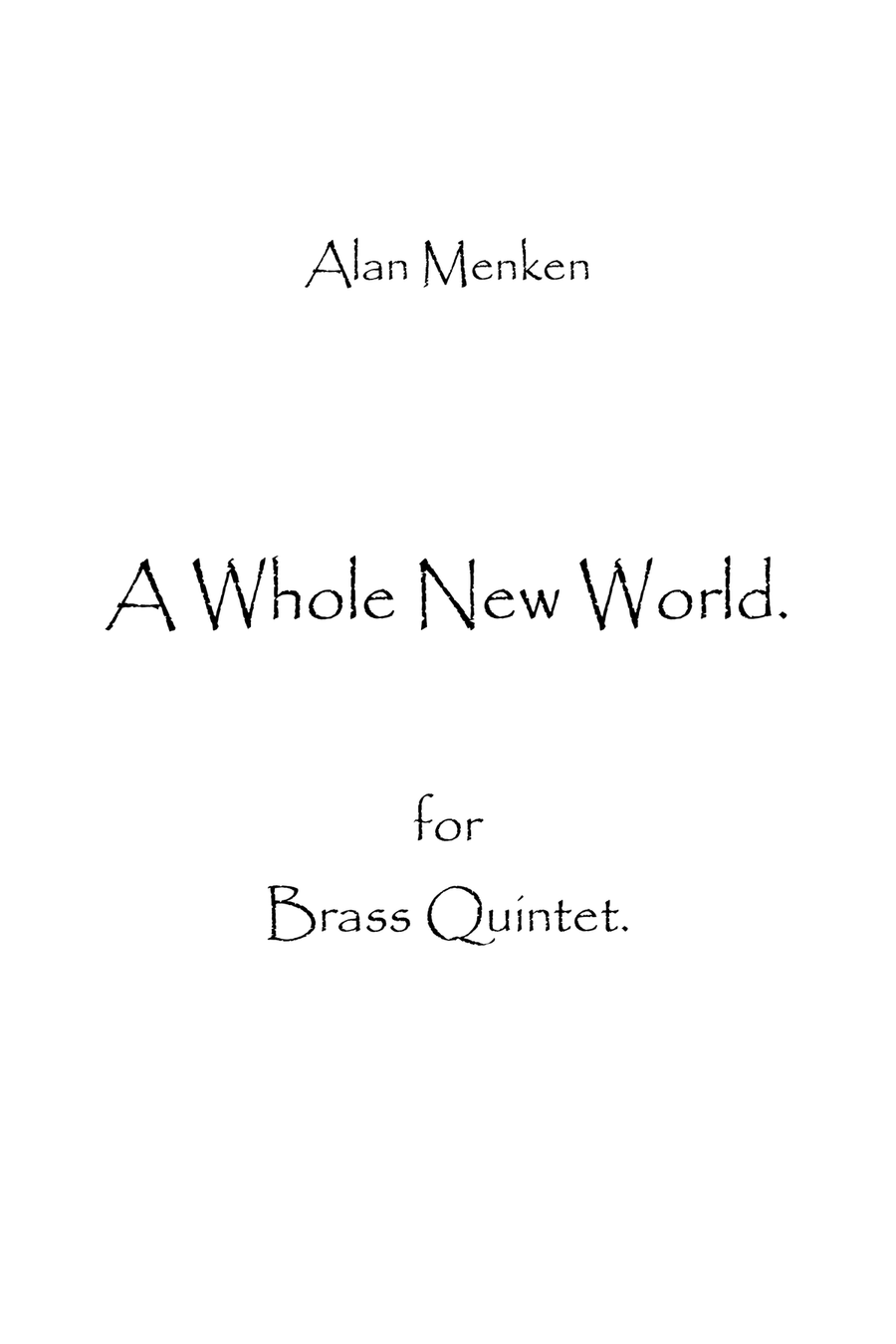 A Whole New World A Whole New World Brass Quintet scores gallery preview page 1