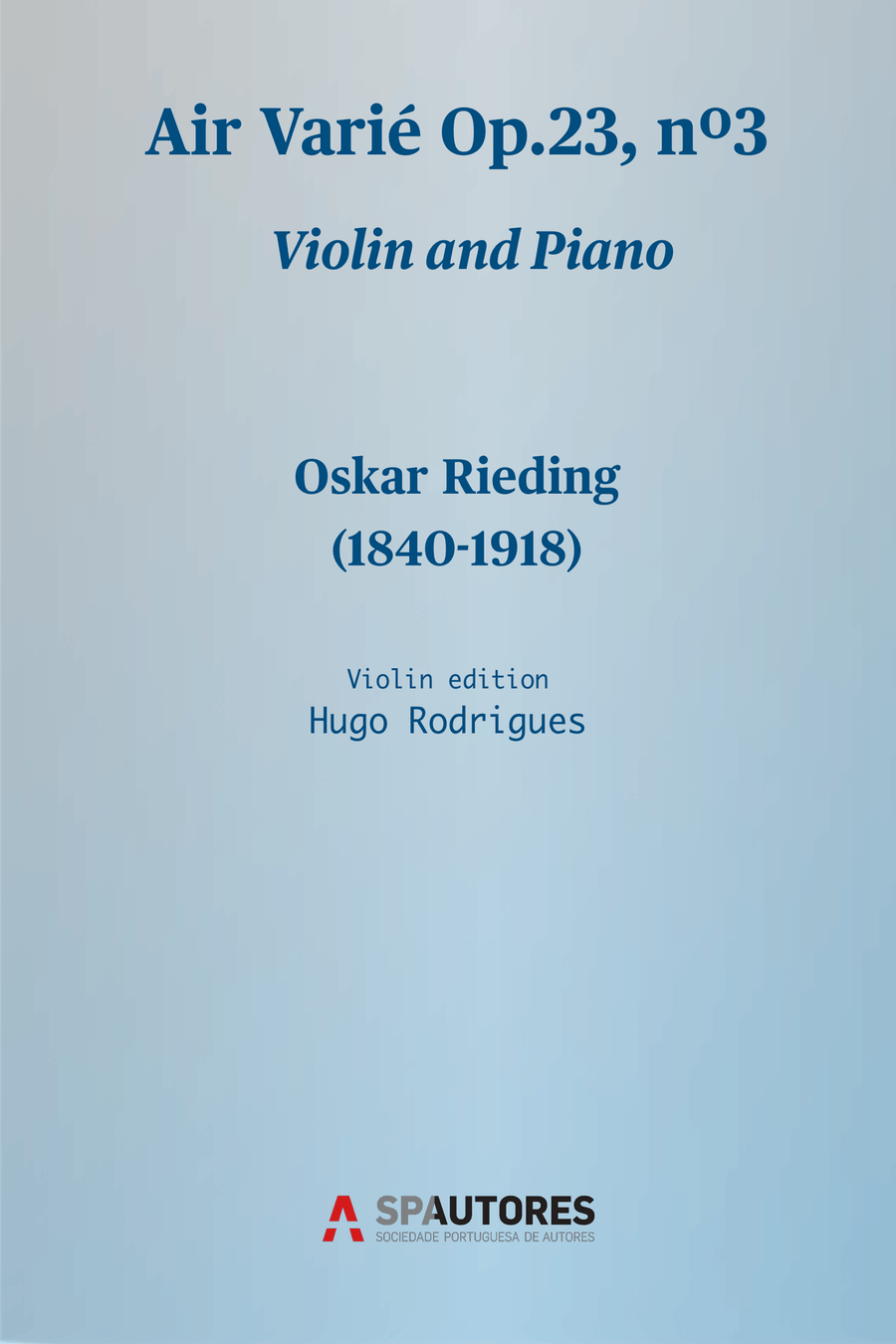 Air Varié Op.23, nº3 Air Varié Op.23, nº3 Chamber Music scores gallery preview page 1