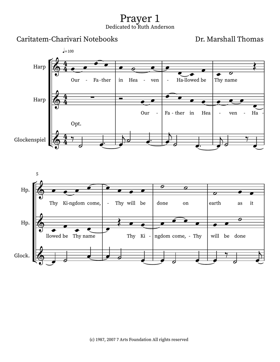 Prayer 1 Prayer 1 Small Ensemble scores gallery preview page 1