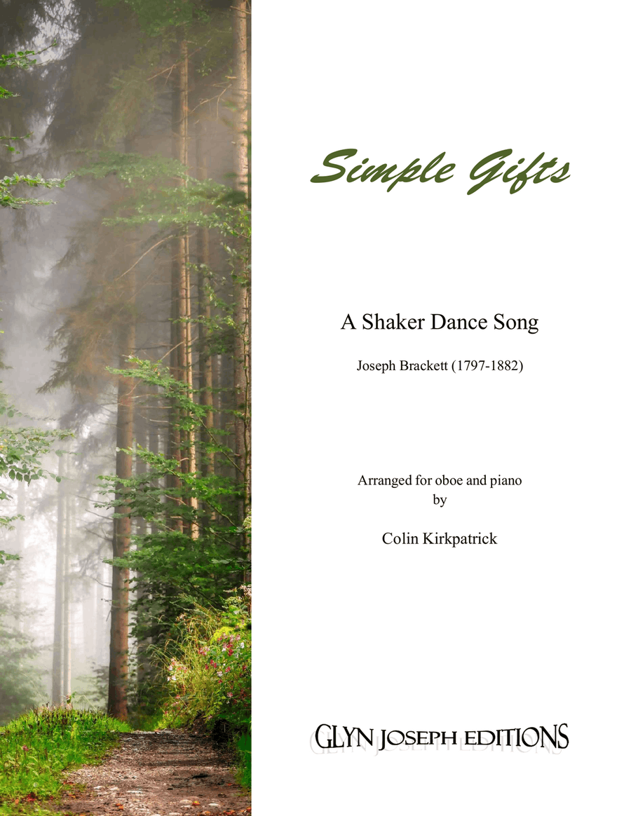 Simple Gifts (Shaker Dance Song) arr. for oboe and piano Piano scores gallery preview page 1