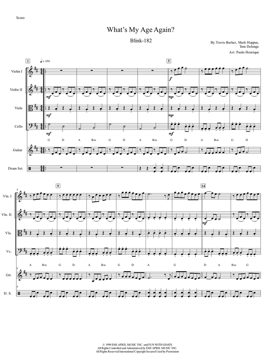 What's My Age Again? What's My Age Again? String Quartet scores gallery preview page 2