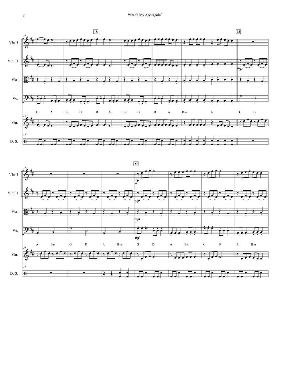 What's My Age Again? What's My Age Again? String Quartet scores gallery preview page 3