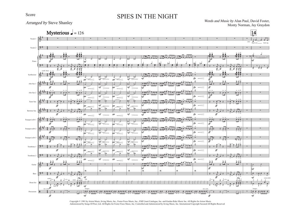 Spies In The Night Spies In The Night 4-Part scores gallery preview page 1