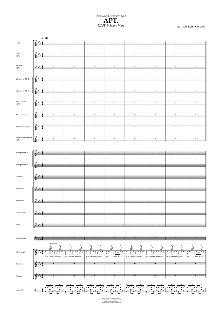 Apt. Apt. Concert Band scores gallery preview page 1