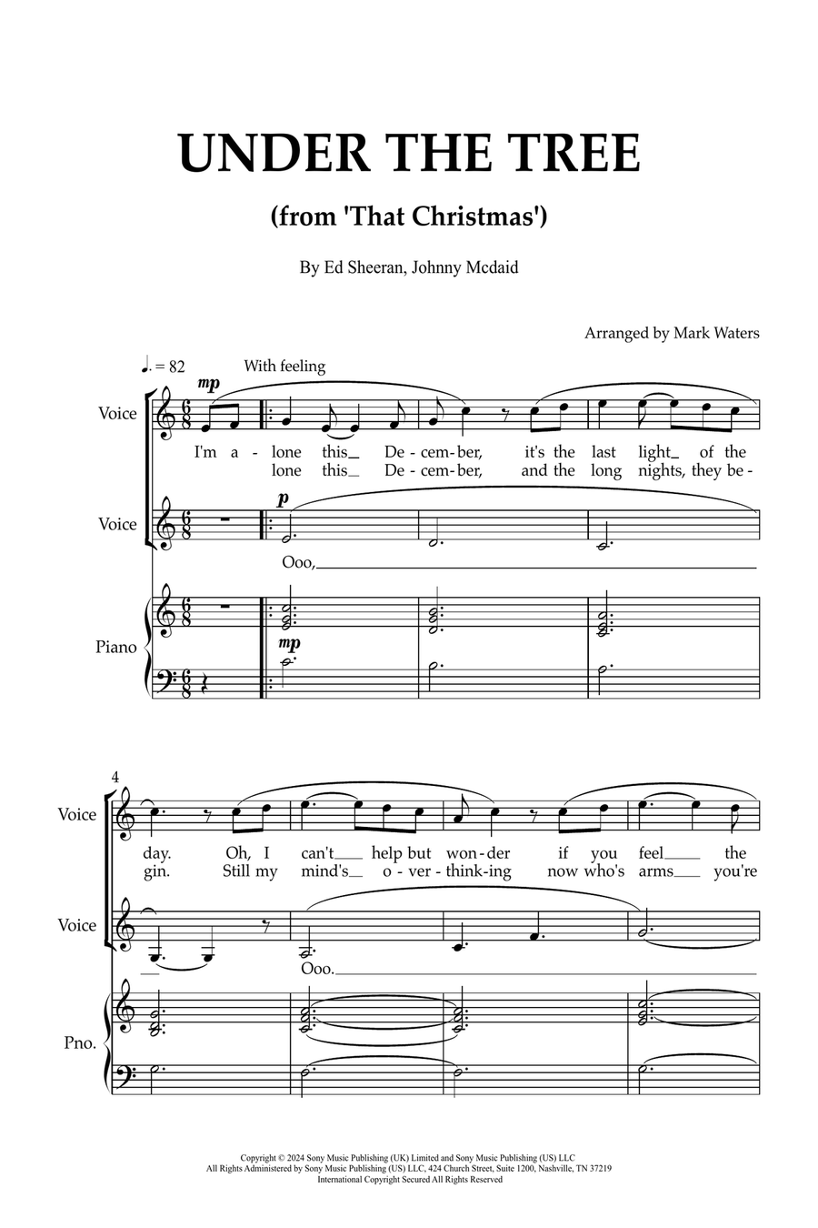 Under The Tree Under The Tree 2-Part scores gallery preview page 1