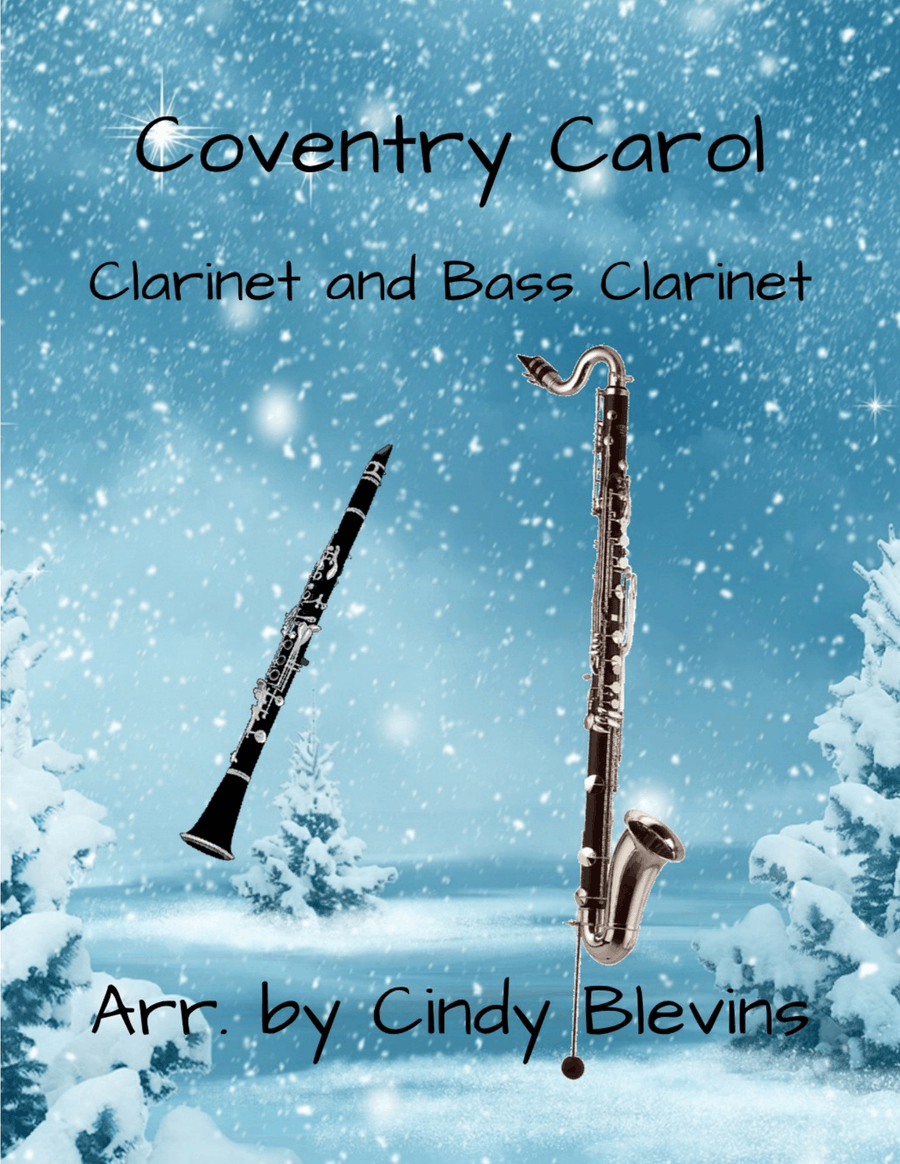 Coventry Carol, for Clarinet and Bass Clarinet Clarinet Duet scores gallery preview page 1