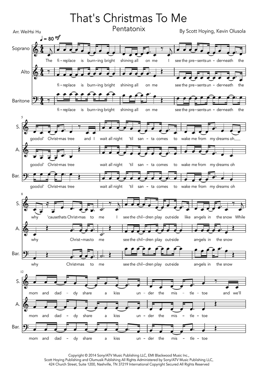 That's Christmas To Me That's Christmas To Me 3-Part scores gallery preview page 1